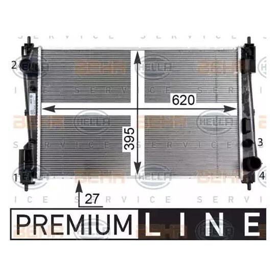 8MK376 754-451 - Radiator, engine cooling 