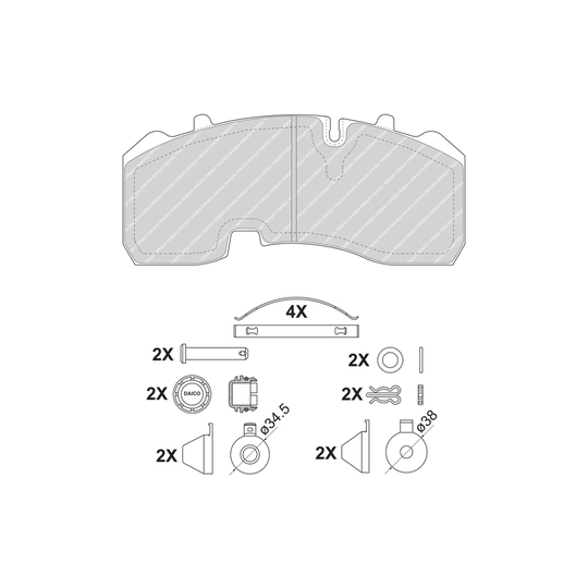 FCV1678B - Brake Pad Set, disc brake 
