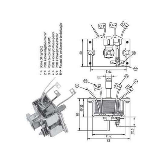 940113050337 - Solenoid, startmotor 