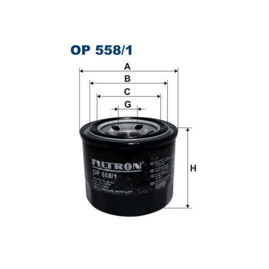 OP 558/1 - Oil filter 