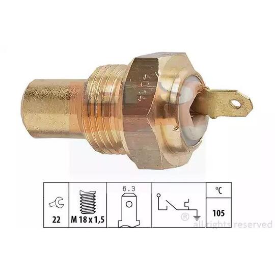 1.840.014 - Temperature Switch, coolant warning lamp 