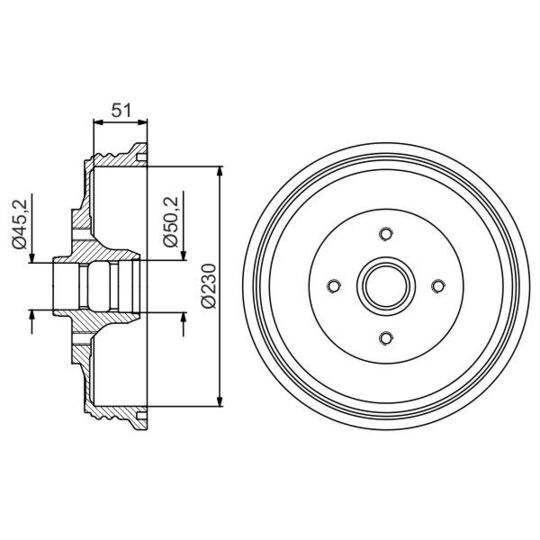 0 986 477 179 - Brake Drum 