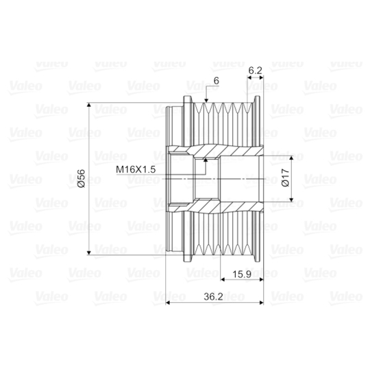 588077 - Alternator Freewheel Clutch 