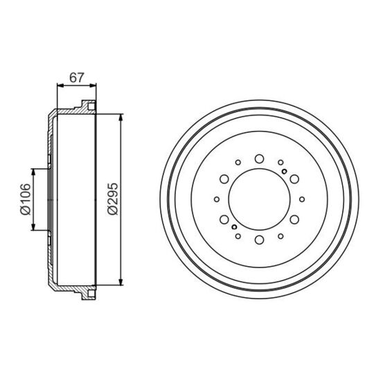 0 986 477 167 - Brake Drum 