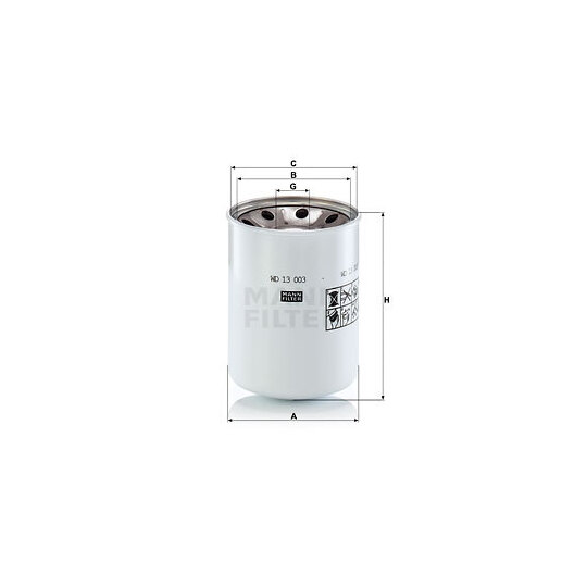 WD 13 003 x - Filter, operating hydraulics 