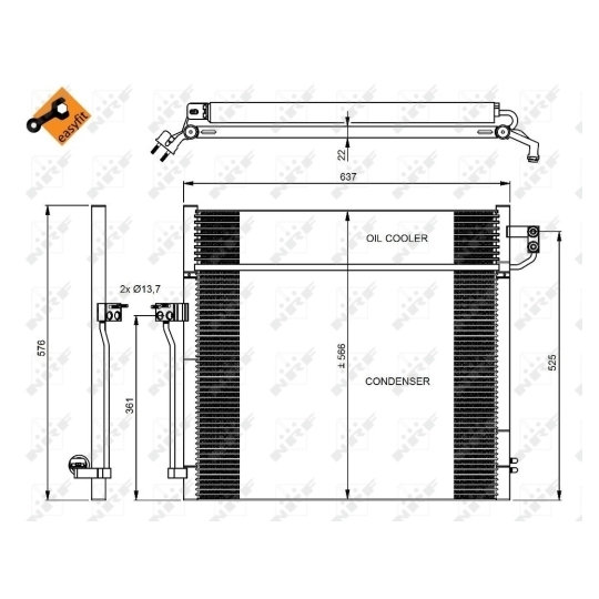 350080 - Condenser, air conditioning 