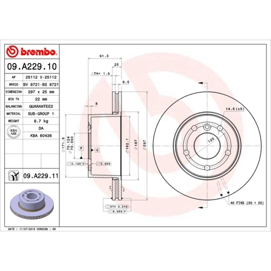 09.A229.11 - Brake Disc 