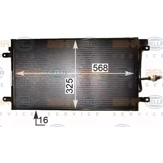 8FC 351 344-101 - Condenser, air conditioning 