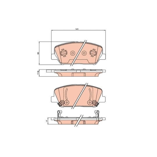 GDB3621 - Brake Pad Set, disc brake 