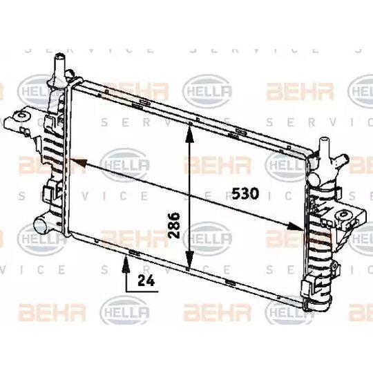 8MK 376 719-754 - Radiaator, mootorijahutus 