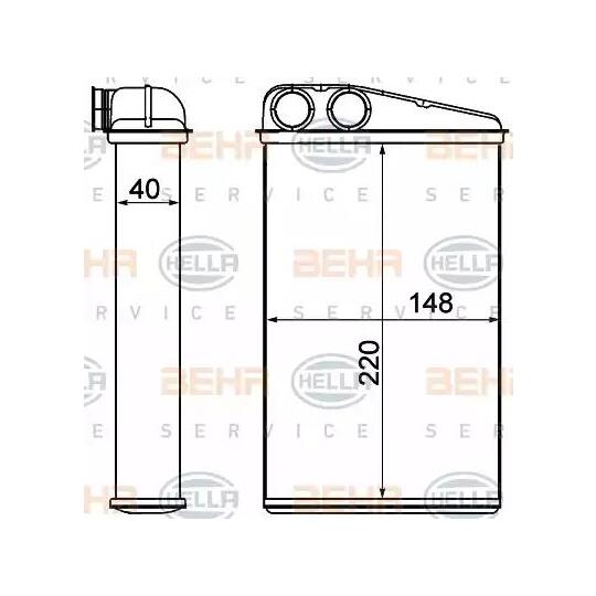 8FH 351 000-651 - Heat Exchanger, interior heating 