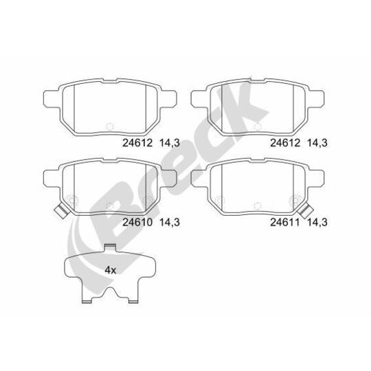 24610 00 704 10 - Brake Pad Set, disc brake 