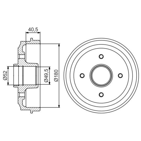 0 986 477 156 - Brake Drum 