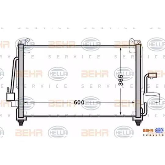 8FC 351 024-141 - Condenser, air conditioning 