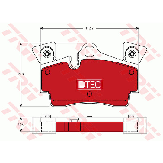 GDB1652DTE - Brake Pad Set, disc brake 