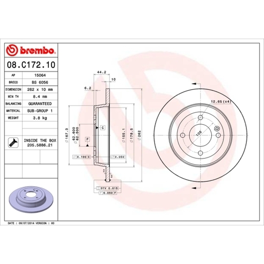 08.C172.10 - Brake Disc 