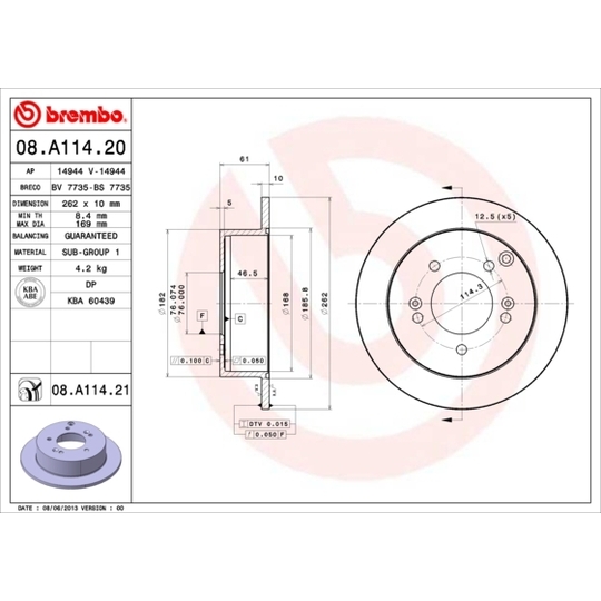 08.A114.21 - Brake Disc 