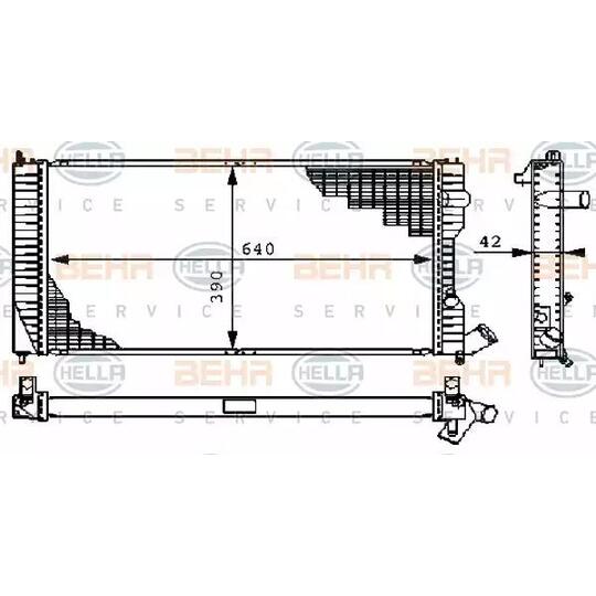 8MK 376 711-681 - Radiaator, mootorijahutus 