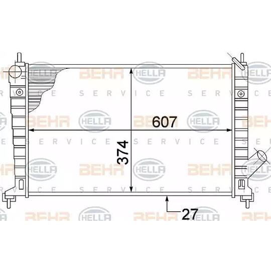 8MK 376 772-391 - Radiator, engine cooling 