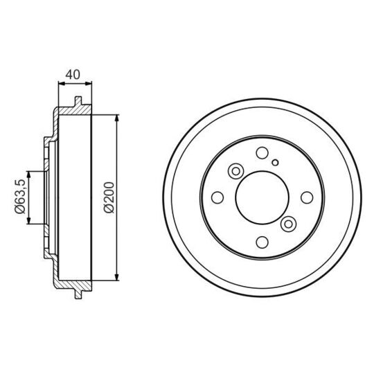 0 986 477 240 - Brake Drum 