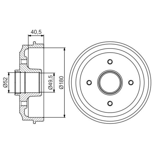 0 986 477 157 - Brake Drum 