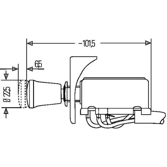 6HD 002 535-111 - Hazard Light Switch 