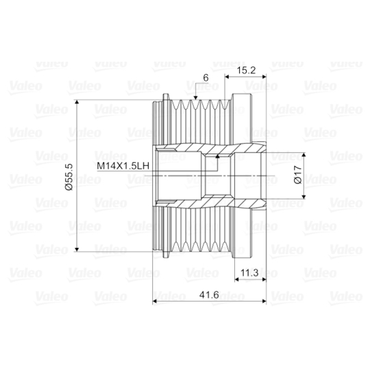 588047 - Alternator Freewheel Clutch 