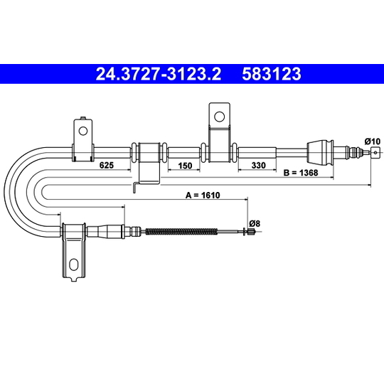 24.3727-3123.2 - Cable, parking brake 