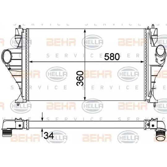 8ML 376 762-751 - Intercooler, charger 