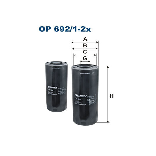 OP 692/1-2x - Oil filter 