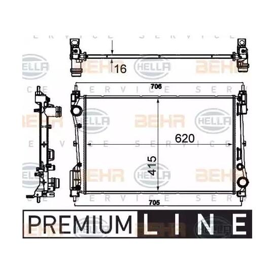 8MK 376 788-781 - Radiator, engine cooling 