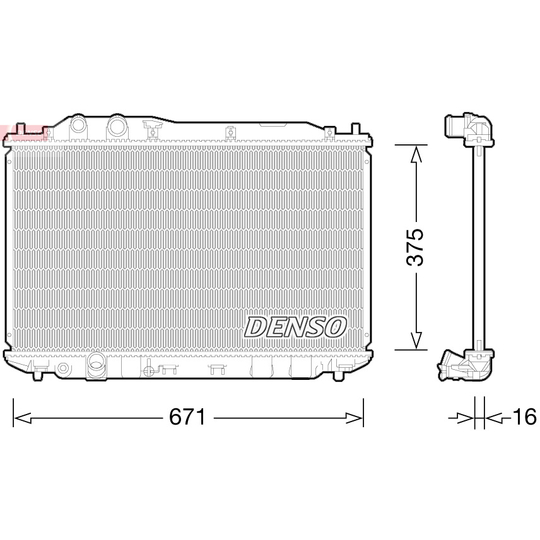 DRM40028 - Radiaator, mootorijahutus 