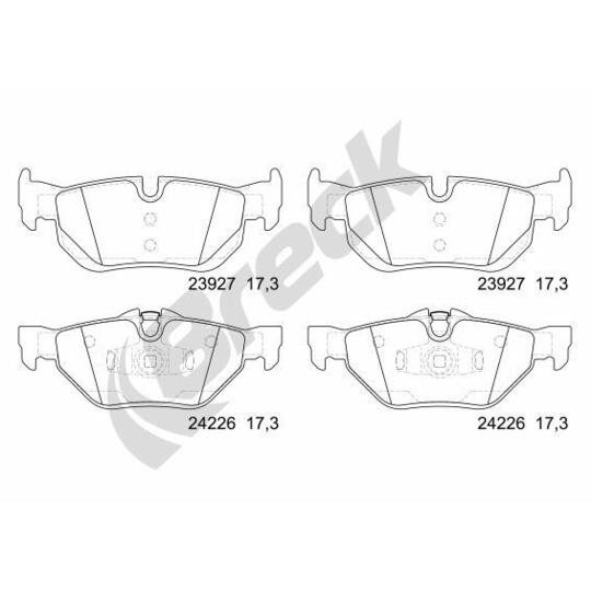 23927 00 704 00 - Brake Pad Set, disc brake 