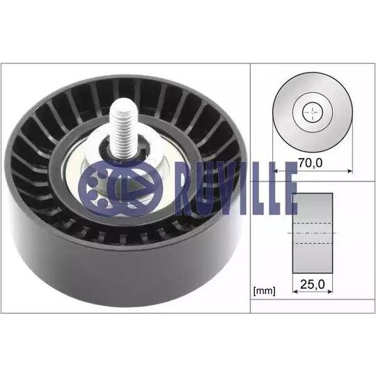 57107 - Deflection/Guide Pulley, v-ribbed belt 