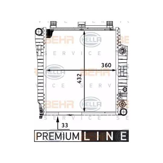 8MK 376 721-101 - Radiator, engine cooling 