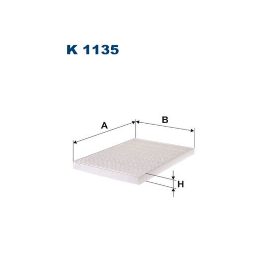 K 1135 - Filter, interior air 