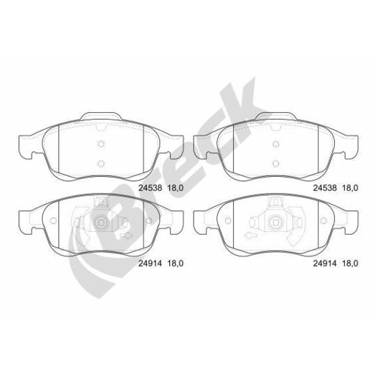 24914 00 701 00 - Brake Pad Set, disc brake 