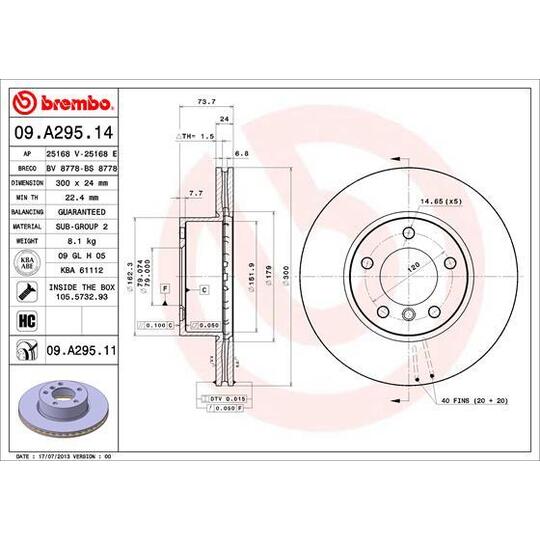 09.A295.11 - Brake Disc 