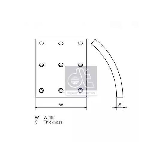 4.91138 - Brake Lining Kit, drum brake 