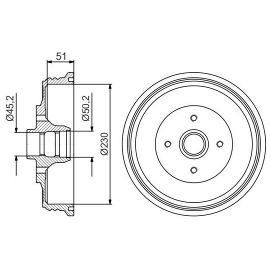 0 986 477 178 - Brake Drum 