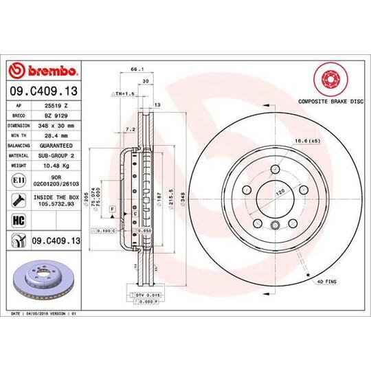 09.C409.13 - Brake Disc 