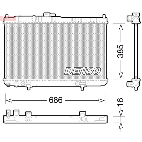 DRM46035 - Radiaator, mootorijahutus 