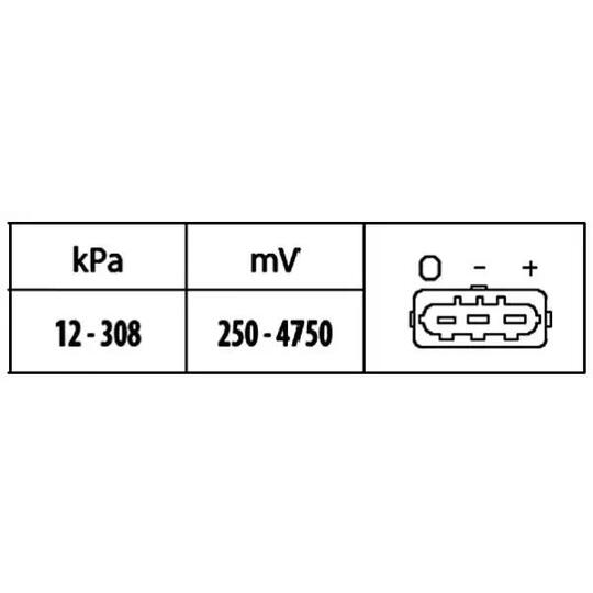 6PP 009 400-401 - Sensor, intake manifold pressure 