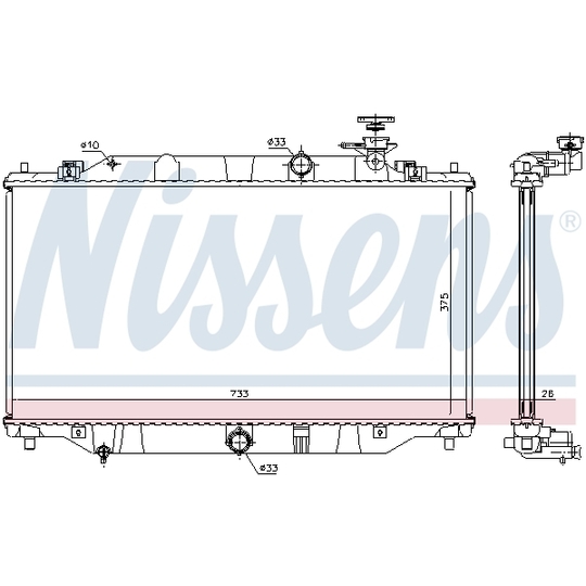 68536 - Radiator, engine cooling 