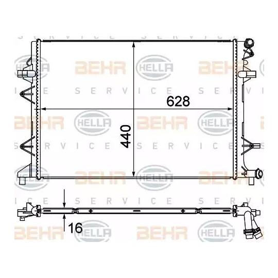 8MK 376 735-371 - Radiaator, mootorijahutus 