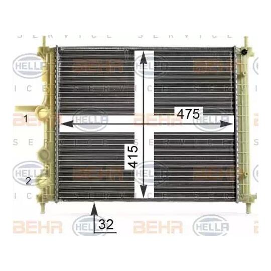 8MK 376 900-144 - Radiator, engine cooling 