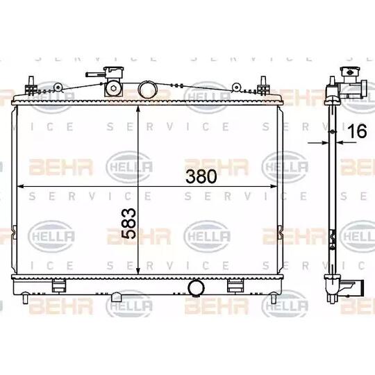 8MK 376 735-381 - Radiator, engine cooling 