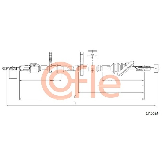 17.5024 - Cable, parking brake 