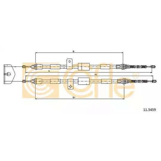 11.5459 - Cable, parking brake 