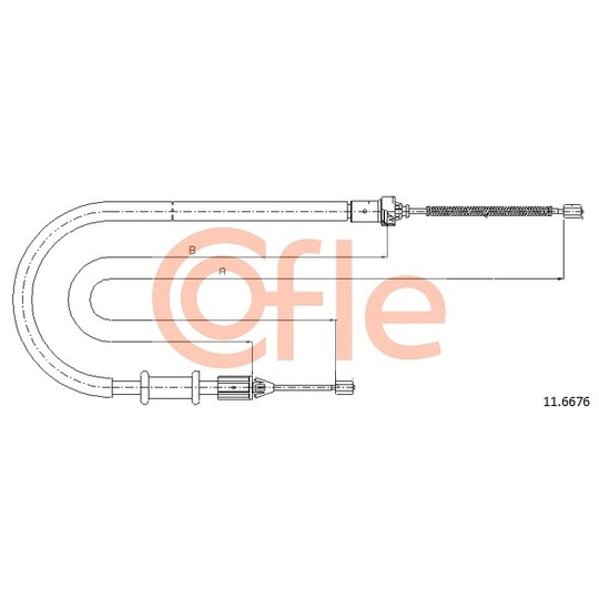 11.6676 - Cable, parking brake 